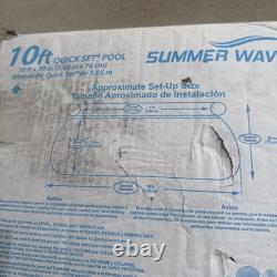 Summer Waves 10ft x 30in Quick Set InflatableAbove Ground Pool With Filter & Pump