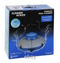 Summer Waves Robotic Swimming Pool Vacuum Cleaner System Cordless & Rechargeable