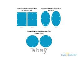 Sun2Solar 1600 Series Rectangle Blue Solar Blanket Swimming Pools with Grommet Kit