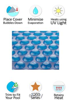 Sun2Solar Round, Oval Rectangle Swimming Pool Solar Blanket Cover 1200 Series