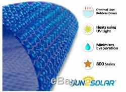 Sun2Solar Round, Oval, Rectangle Swimming Pool Solar Blanket Cover 800 Series