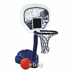 SwimWays Poolside Basketball Hoop & Ball Inground Swimming Pool Water Game Set