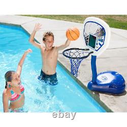 SwimWays Poolside Basketball Hoop & Ball Inground Swimming Pool Water Game Set