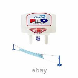 Swimline Super Wide Inground Swimming Pool Basketball Hoop & Volleyball Net