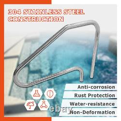 Swimming Pool 304 Stainless Steel Ladder Step Hand Stair Rail InGround Universal