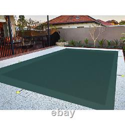 Swimming Pool Cover Mesh Pool Winter Cover for Inground Pool Rectangle Green PP