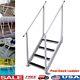 Swimming Pool Dock Ladder 4 Steps Stairs Handrails In-ground Adjustable Height
