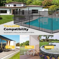 Swimming Pool Fence 4FT x 48FT, 320GSM Teslin Mesh Removable for Inground Pools