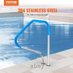 Swimming Pool Handrail 46 x 37 in Inground Stainless Steel Ladder Step Handrail