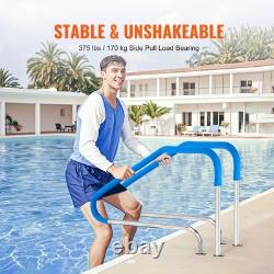 Swimming Pool Handrail 46 x 37 in Inground Stainless Steel Ladder Step Handrail
