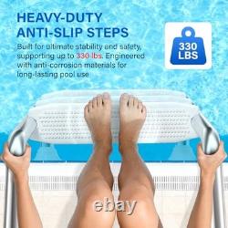 Swimming Pool Ladder for Inground Pools, 3-Step 304 Stainless Steel Pool Stairs