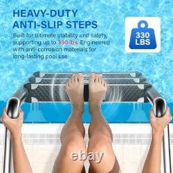 Swimming Pool Ladder for Inground Pools, 3-Step 304 Stainless Steel Pool Stairs