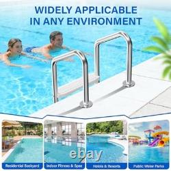 Swimming Pool Ladder for Inground Pools, 3-Step 304 Stainless Steel Pool Stairs