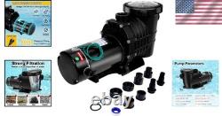 Swimming Pool Pump 1.5HP Energy-Saving Inground Above Ground Filter