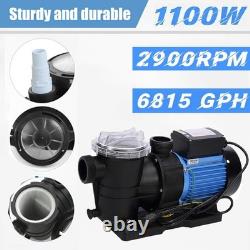 Swimming Pool Pump 1.5HP Pool Pump 240V 6815GPH In/Above Ground Strainer Set