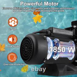 Swimming Pool Pump 2.5HP, 8880 GPH Flow Rate Pool Pump, 1850W In/Above Ground Poo