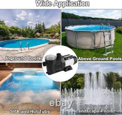 Swimming Pool Pump 2.5HP, 8880 GPH Flow Rate Pool Pump, 1850W In/Above Ground Poo
