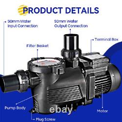 Swimming Pool Pump 3 HP for up to 50K Gallon Inground Swimming Pool Pond Garden