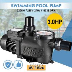 Swimming Pool Pump 3HP Water Inground Water Circulation Self Priming 10038 GPH