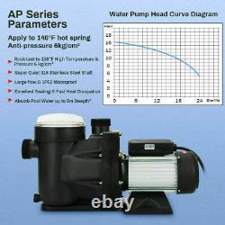 Swimming Pool Pump Electric Spa Water Pump 5400GPH Above Ground Energy Saving