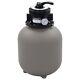 Swimming Pool Pump Sand Filter Above Inground Pond Fountain Fit 0.35-0.75hp Gray