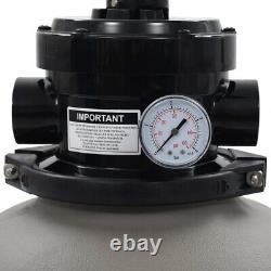 Swimming Pool Pump Sand Filter Above Inground Pond Fountain Fit 0.35-0.75HP Gray