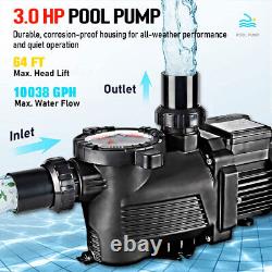 Swimming Pool Pump Water 2200W 3HP Circulation Filter Spa Pond Above In Ground