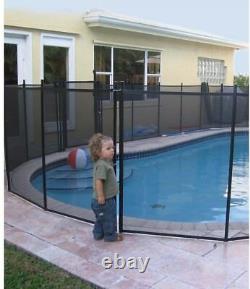 Swimming Pool Safety Fence In Ground Adjustable to Fit Around Any Size Or Shape