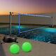 Swimming Pool Volleyball Net Set 2 Balls For Inground Pools With Led Light