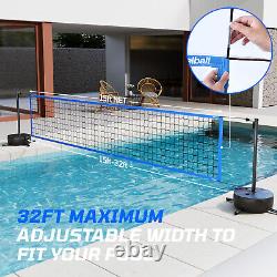 Swimming Pool Volleyball Net Set 2 Balls for Inground Pools with LED Light