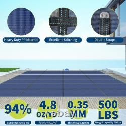 Swimming Winter Pool Cover In-Ground Rectangular 22×42FT With 4×8FT Center Step