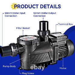 Swimming pool pump 1.2hp with pre filter for above and inground pools 220V, 50HZ