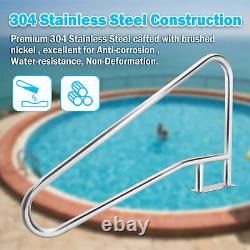 TC-HOMENY Inground Swimming Pool Stair Hand Rail Stainless Steel Grab Handrail