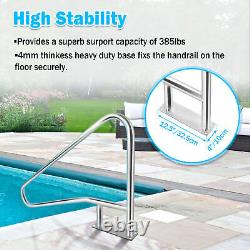 TC-HOMENY Inground Swimming Pool Stair Hand Rail Stainless Steel Grab Handrail