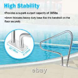 TCFUNDY Swimming Pool Hand Rail 49 Stainless Steel Inground Railing Handrail