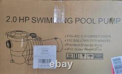 TOPWAY 2HP 115V AC Swimming Pool Pump 110GPM Filter Garden Above Ground Inground