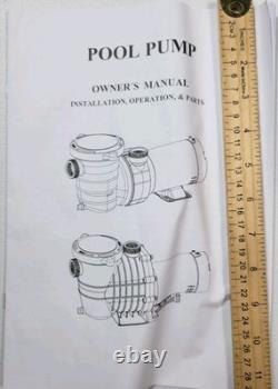 TOPWAY 2HP 115V AC Swimming Pool Pump 110GPM Filter Garden Above Ground Inground