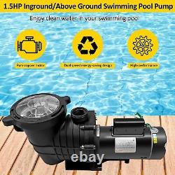 Togarhow Swimming Pool Pump Above Ground, 1.5 HP Dual Speed Self Primming Pool In