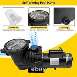 Togarhow Swimming Pool Pump Above Ground, 1.5 HP Dual Speed Self Primming Pool In