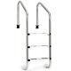 Topbuy 3 Step Swimming Pool Ladder In Ground Stainless Steel Non-slip Step