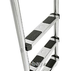 Topbuy 3 Step Swimming Pool Ladder In Ground Stainless Steel Non-slip Step