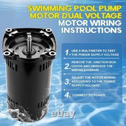 USQ1072 Pool Pump Motor 75HP, Fit for AO Smith Century 0.75HP Single Speed 3450