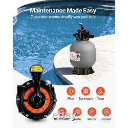 Uimoso 18-Inch Sand Filter with 7-Way Valve for Above/Inground Pools