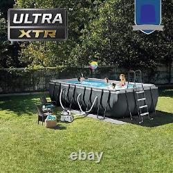Ultra XTR Deluxe Rectangular Above Ground Swimming Pool Set 18ft X 9ft X 52 in