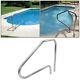 Universal Silver Swimming Pool Stainless Steel Ladder Step Handrail In-ground