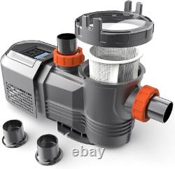 VARMINPOOL 1.8HP Variable Speed Swimming Pool Pump InGround Pool Motor 2.0'