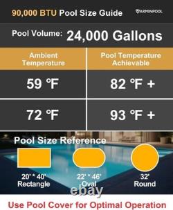VARMINPOOL 240V Inground Heat Pump Swimming Pool and Spa Heater 90000 BTU