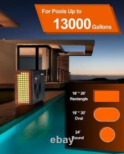 VARMINPOOL 40000BTU Swimming Pool Heat Pump 240V for Above Ground Pool 12000 Gal