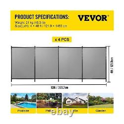 VEVOR 4x48ft Swimming Inground, Removable Child Safety Pool Fencing, 4FTx48FT