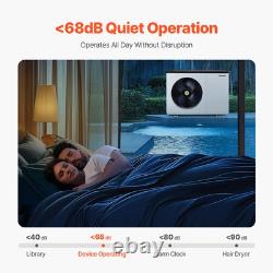 VEVOR Electric Pool Heat Pump 51200 BTU for Above and In Ground Pools Efficient